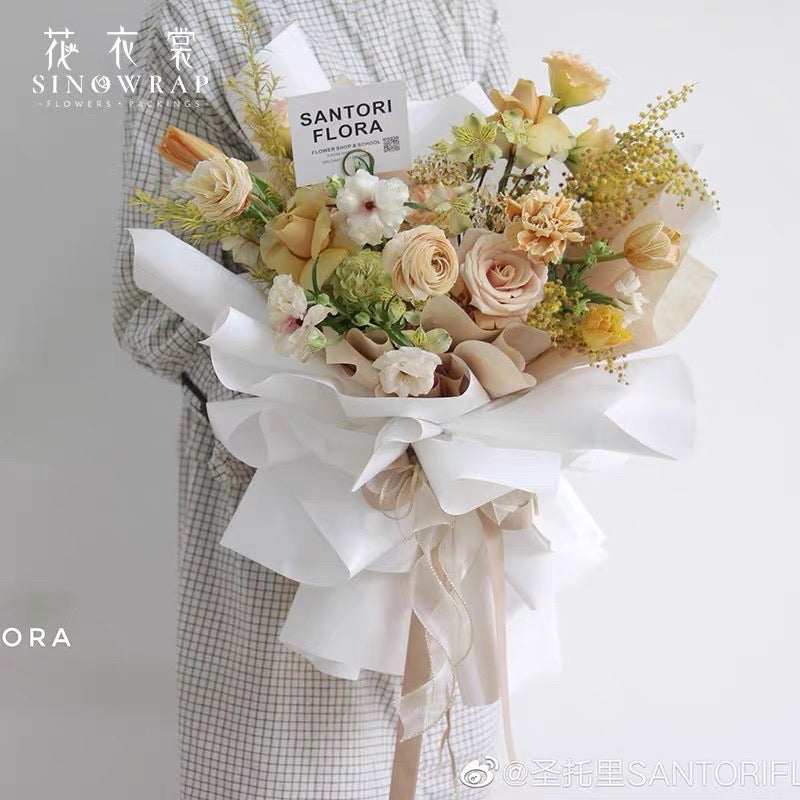 20in1 Pack Thick Plain Colored Wrappers Bouquet Wrapping Materials (Waterproof)