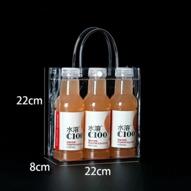 Plastic Transparent Bag/ PVC Bag Transparent Tote handbag gift Clear Gift Packaging Bag