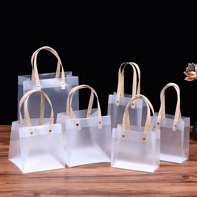Frosted Tote Bag Plastic Gift Bag Souvenir Bag