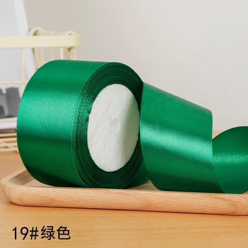 5cm Plain Satin Ribbon Gift Wrapping Bouquet Ribbon