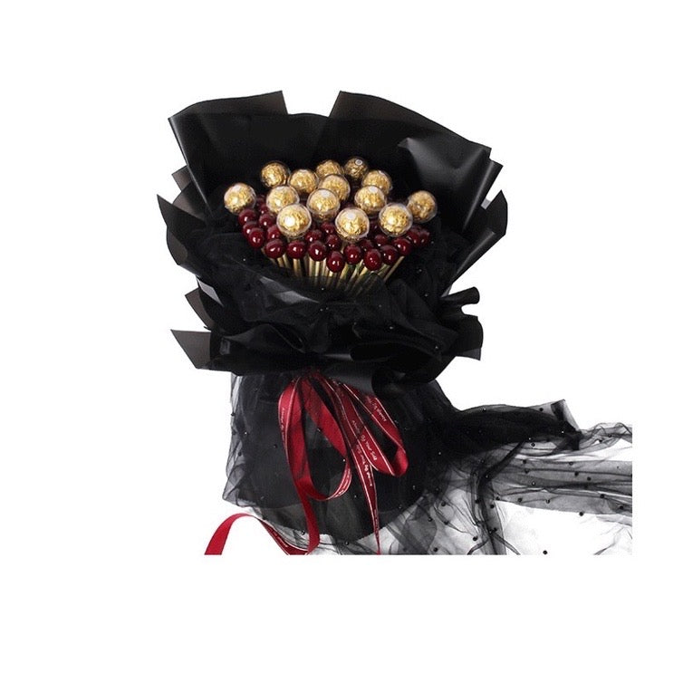Transparent Plastic Ferrero Chocolate Bouquet Cup Holder Round Ball Boutique Floral accesorries