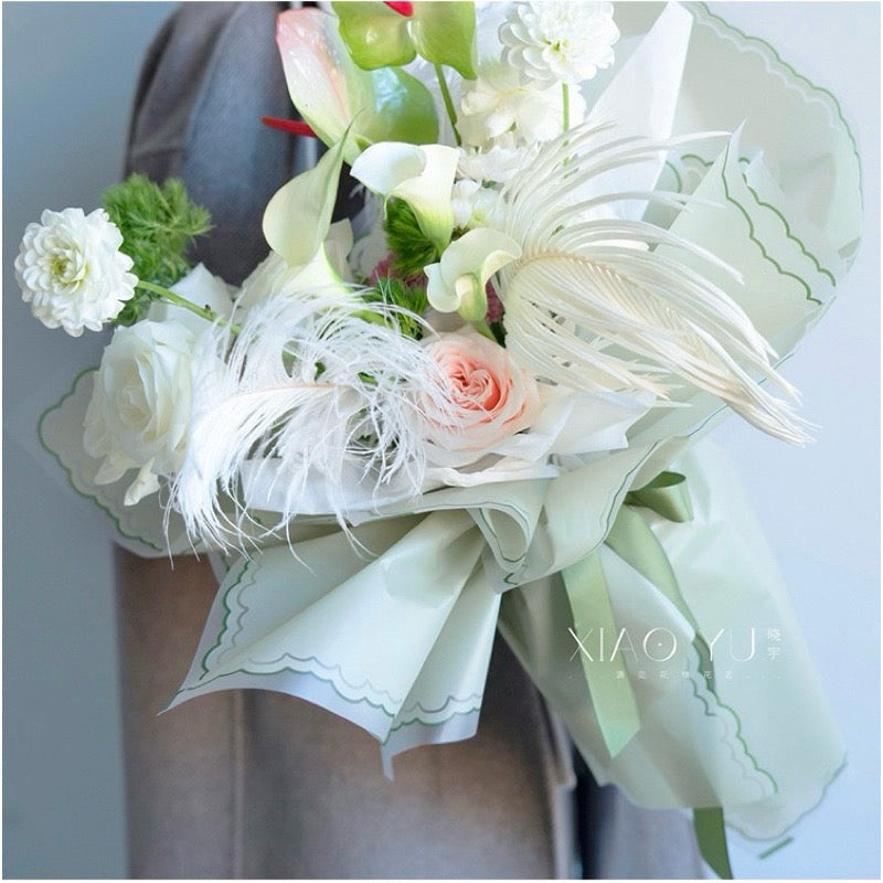 20pcs Handkerchief Style Wrappers Bouquet Wrapping Materials (Waterproof)