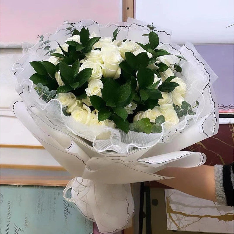 20pcs Handkerchief Style Wrappers Bouquet Wrapping Materials (Waterproof)
