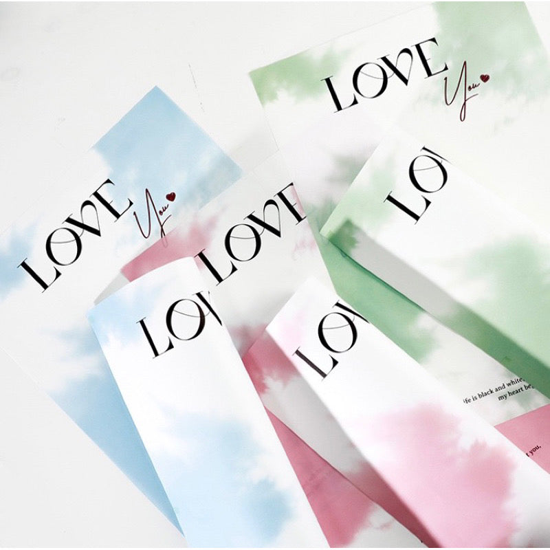 20pcs Trending LOVE You Design Wrapper Bouquet Wrapping Paper (Paper Type)