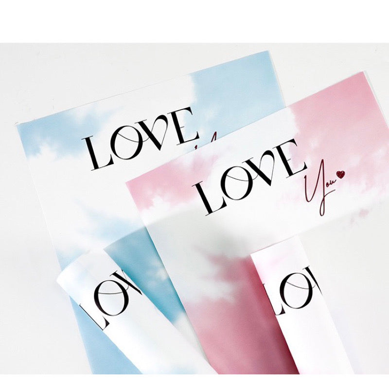 20pcs Trending LOVE You Design Wrapper Bouquet Wrapping Paper (Paper Type)