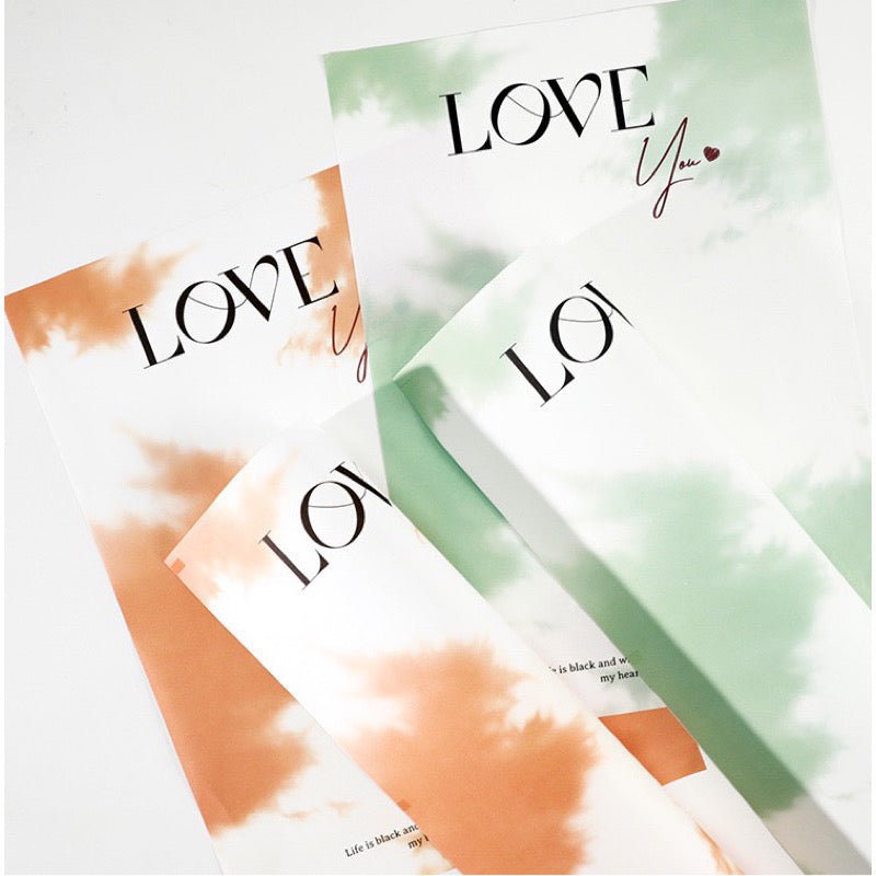 20pcs Trending LOVE You Design Wrapper Bouquet Wrapping Paper (Paper Type)