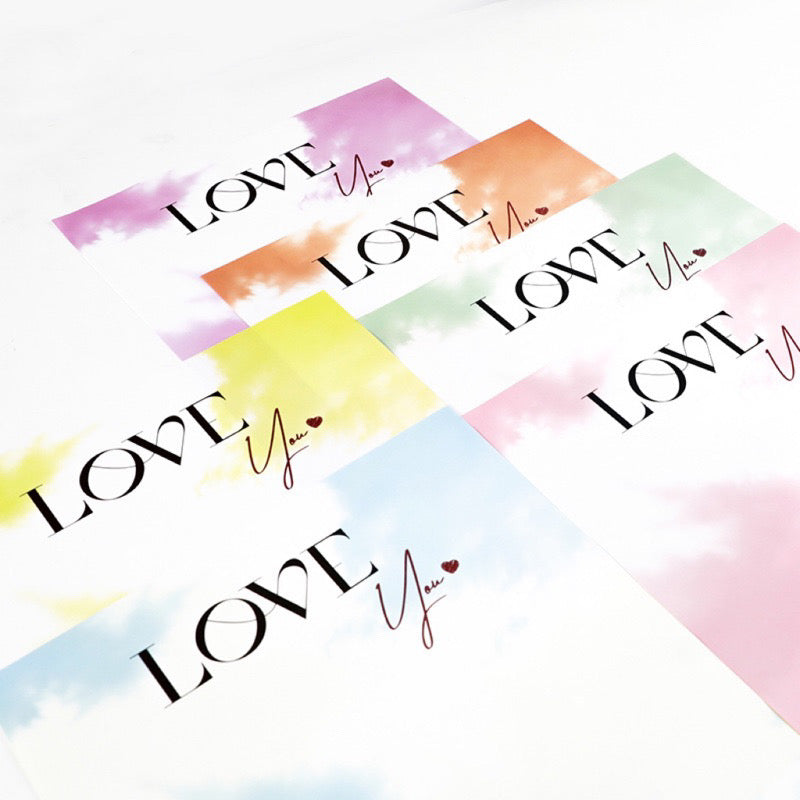 20pcs Trending LOVE You Design Wrapper Bouquet Wrapping Paper (Paper Type)