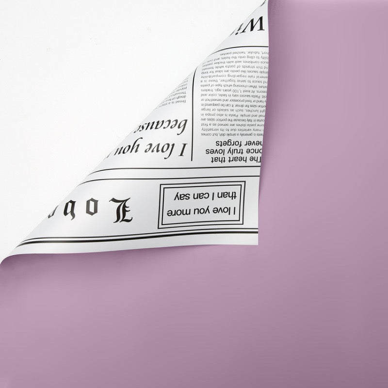 20pcs in 1 Pack Two-sided Britain Newspaper Design Wrapper Bouquet Wrapping Material (Waterproof)