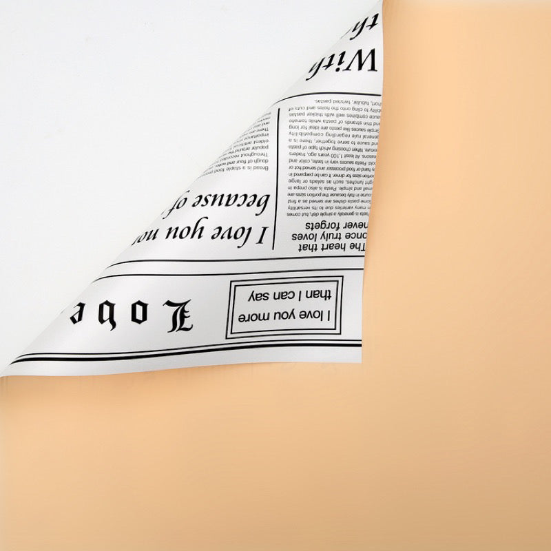 20pcs in 1 Pack Two-sided Britain Newspaper Design Wrapper Bouquet Wrapping Material (Waterproof)