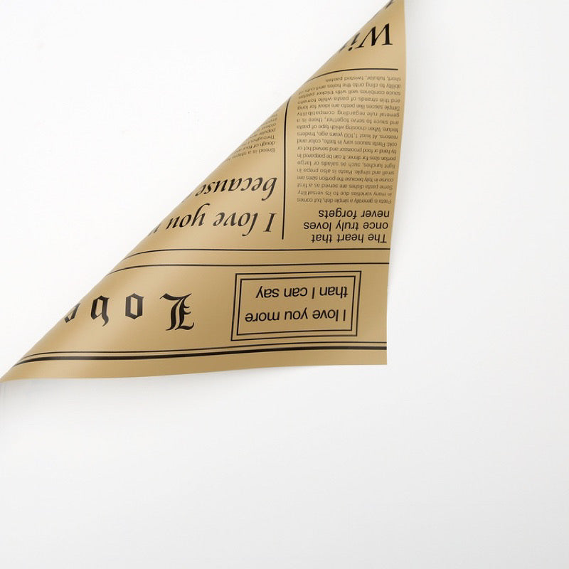 20pcs in 1 Pack Two-sided Britain Newspaper Design Wrapper Bouquet Wrapping Material (Waterproof)