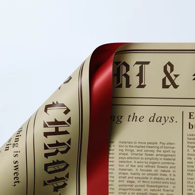 20pcs in 1 Pack Two-sided Britain Newspaper Design Wrapper Bouquet Wrapping Material (Waterproof)