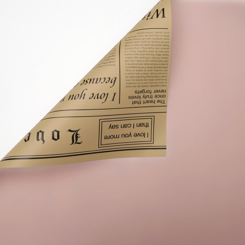 20pcs in 1 Pack Two-sided Britain Newspaper Design Wrapper Bouquet Wrapping Material (Waterproof)