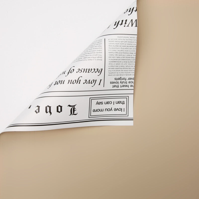 20pcs in 1 Pack Two-sided Britain Newspaper Design Wrapper Bouquet Wrapping Material (Waterproof)