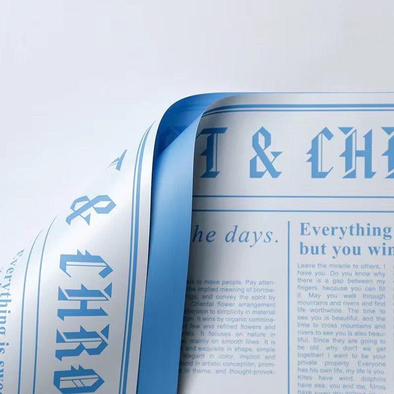 20pcs in 1 Pack Two-sided Britain Newspaper Design Wrapper Bouquet Wrapping Material (Waterproof)