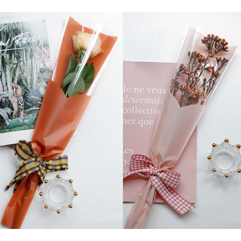 45pcs JUSTFORYOU Single Stem Rose Wrappers Bouquet Wrapping Paper