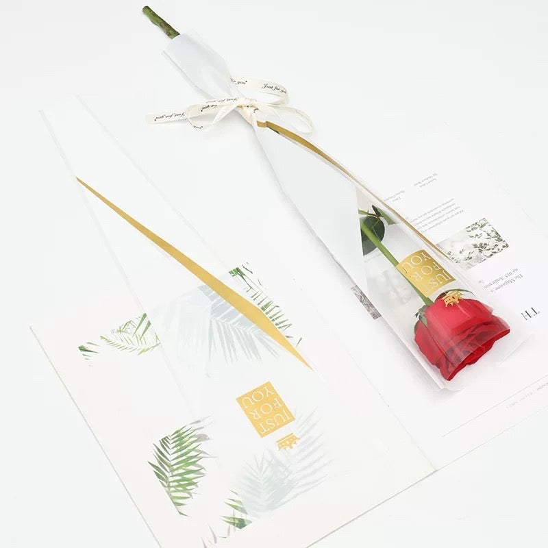 45pcs JUSTFORYOU Single Stem Rose Wrappers Bouquet Wrapping Paper