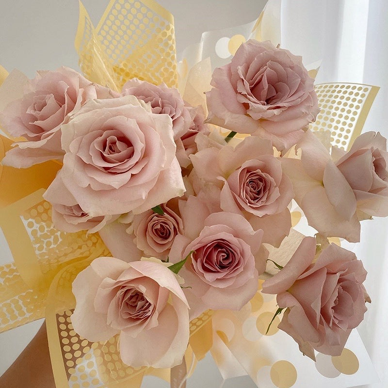 20pcs Dotted Net Design Wrapper Bouquet Wrapping Material (Waterproof)