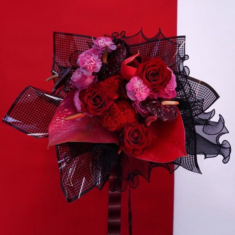 20pcs Dotted Net Design Wrapper Bouquet Wrapping Material (Waterproof)