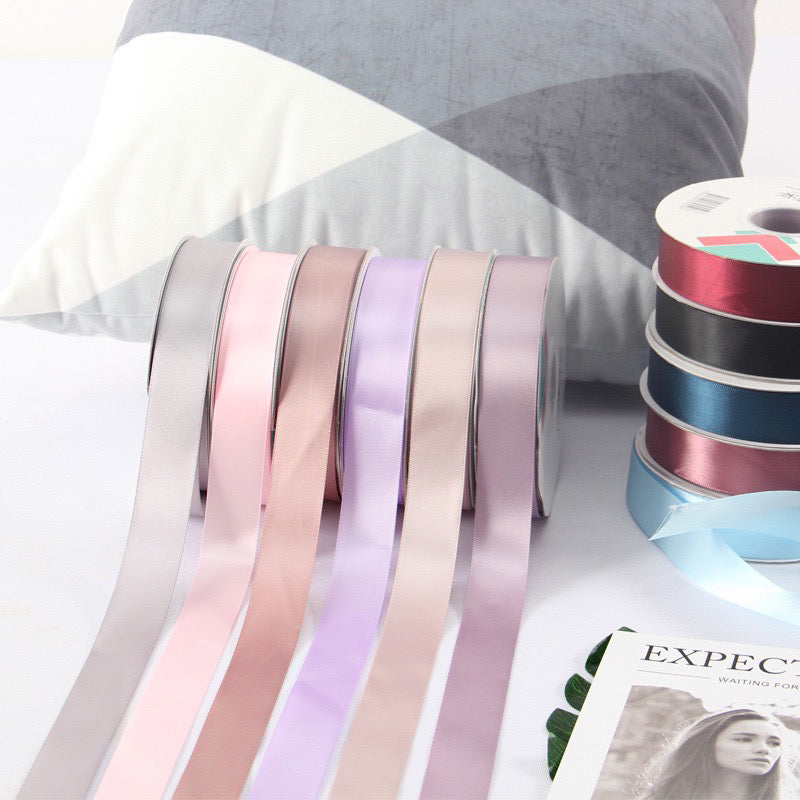 50 yards Plain Satin Ribbon Gift Wrapping Bouquet Ribbon