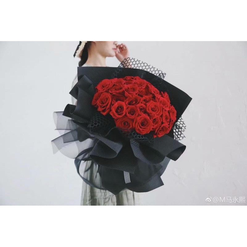 Floral Wrapping Korean Style Round Mesh Bouquet Wrapper