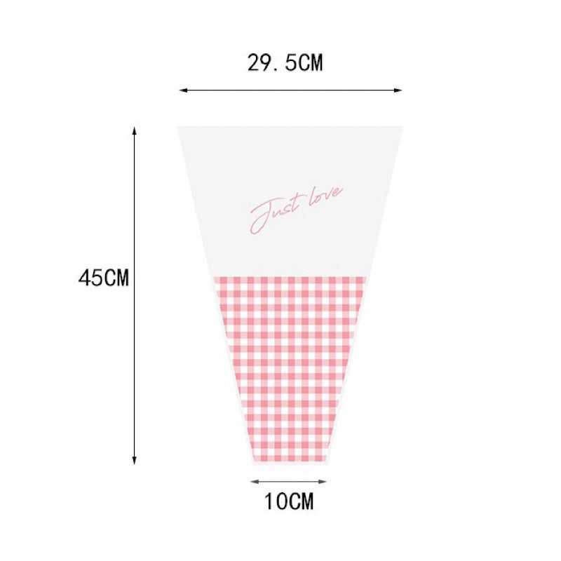 50pcs Mini Bouquet Checkered Wrappers Wrapping Paper