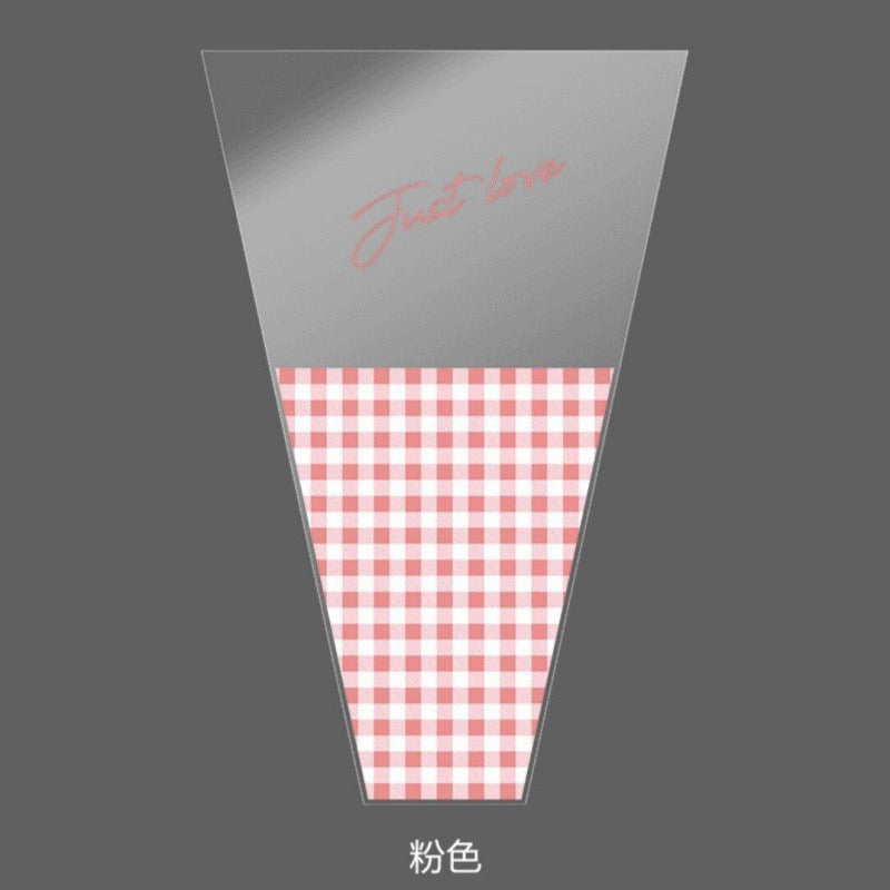 50pcs Mini Bouquet Checkered Wrappers Wrapping Paper