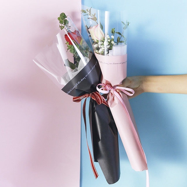 20pcs per Pack Single Stem Rose Wrappers Bouquet Wrapping Paper