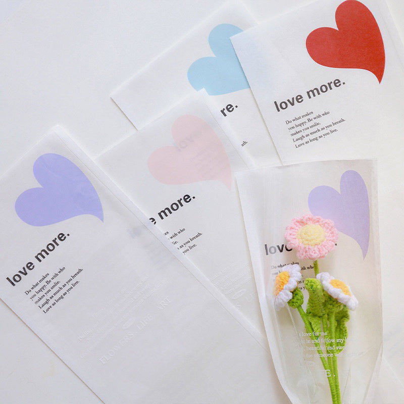 20pcs Single Stem Rose Wrappers Flower Wrapping Paper