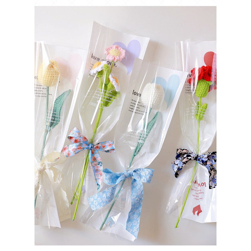 20pcs Single Stem Rose Wrappers Flower Wrapping Paper