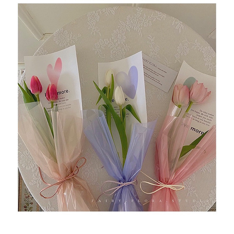 20pcs Single Stem Rose Wrappers Flower Wrapping Paper