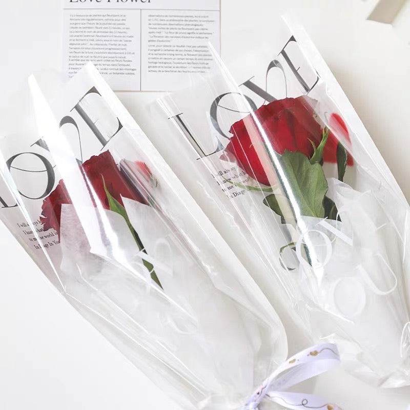 20pcs Single Stem Rose Wrappers Flower Wrapping Paper