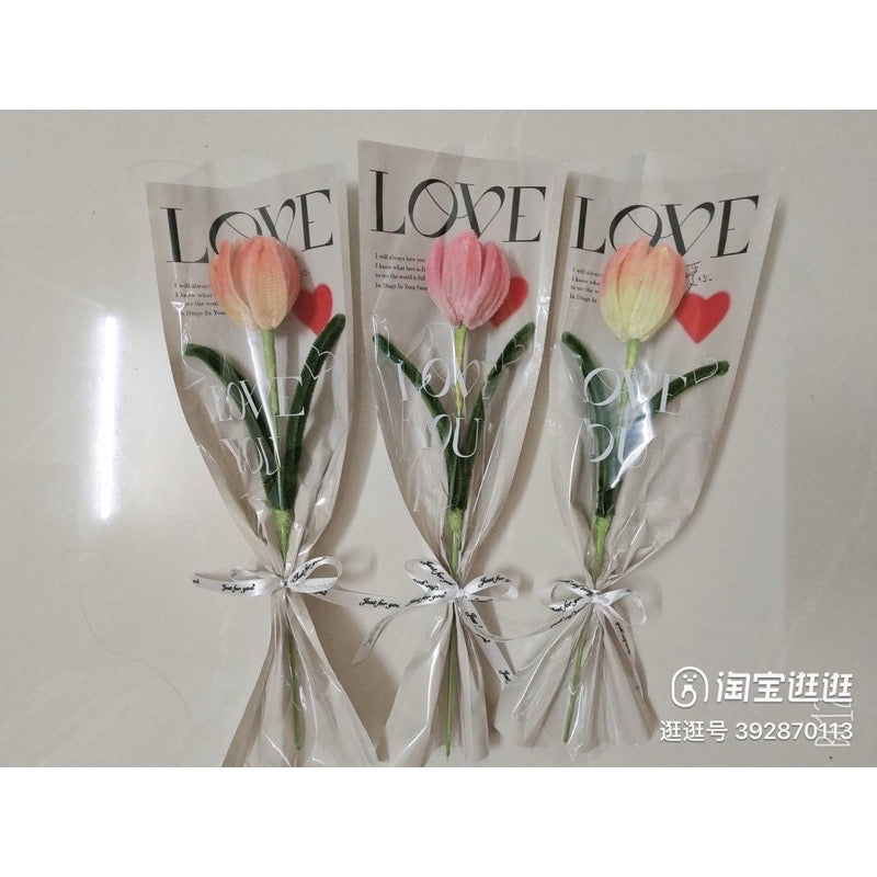 20pcs Single Stem Rose Wrappers Flower Wrapping Paper