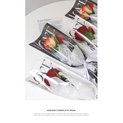 20pcs Single Stem Rose Wrappers Flower Wrapping Paper