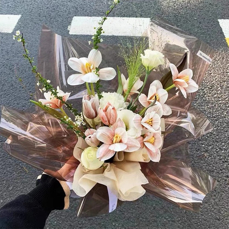 20pcs Cellophane Colored Wrappers Bouquet Wrapping Material (Waterproof)