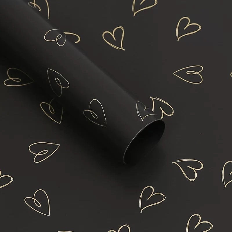 20pcs Elegant Heart Design Waterproof Wrappers Bouquet Wrapping Material (Waterproof)