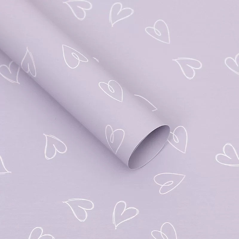 20pcs Elegant Heart Design Waterproof Wrappers Bouquet Wrapping Material (Waterproof)