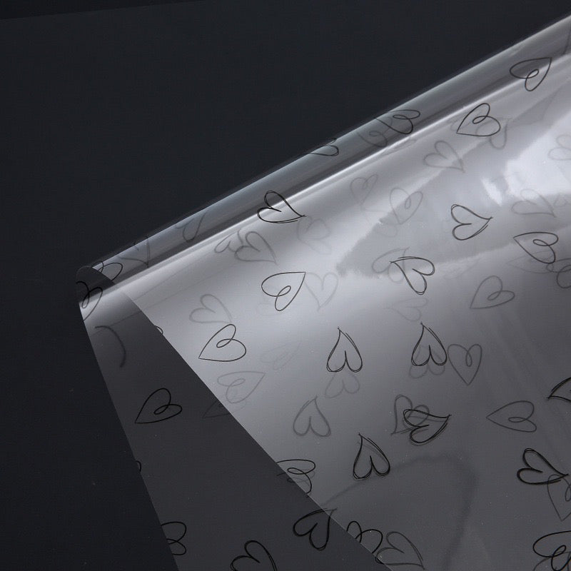 20pcs Elegant Heart Design Waterproof Wrappers Bouquet Wrapping Material (Waterproof)