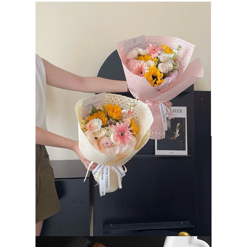 10pcs Full Flower Wrappers Bouquet Wrapping Material (Non-woven)