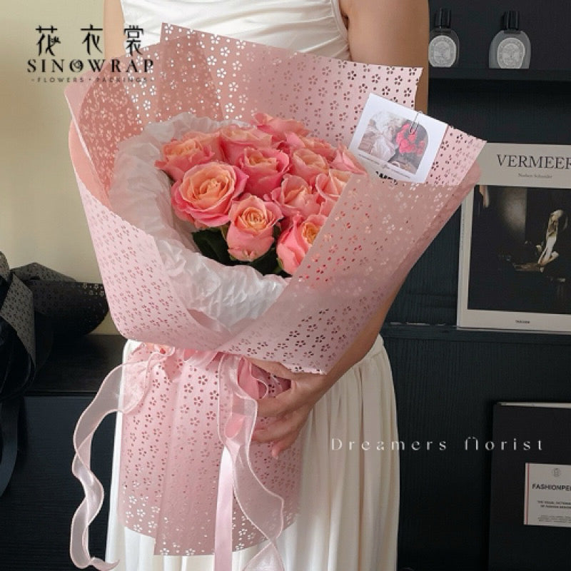10pcs Full Flower Wrappers Bouquet Wrapping Material (Non-woven)
