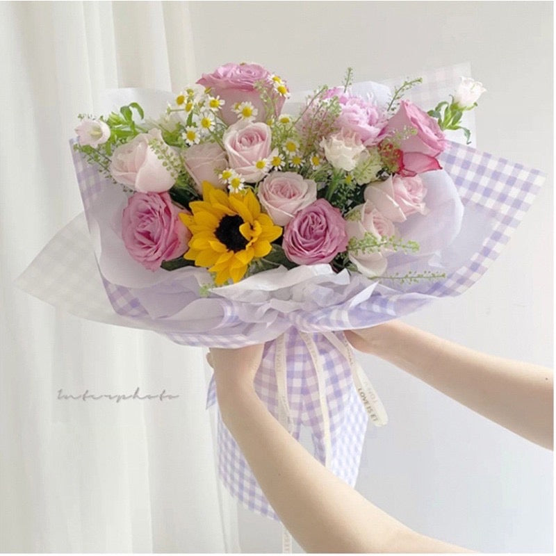 20in1 Pack Life is Full of Colors Wrappers Bouquet Wrapping Materials (Waterproof)