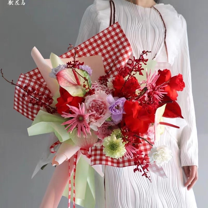 20in1 Pack Life is Full of Colors Wrappers Bouquet Wrapping Materials (Waterproof)