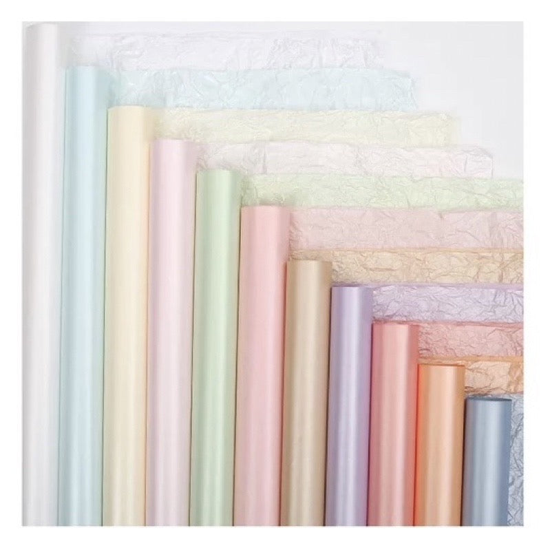 20pcs Candy Color Pearl Pear Inner Lining Wrap Floral Wrappers Bouquet Material (Waterproof)