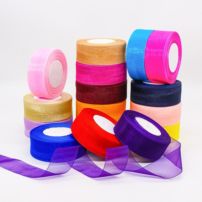 50Yards Organza Ribbon Gift Wrapping Bouquet Ribbon