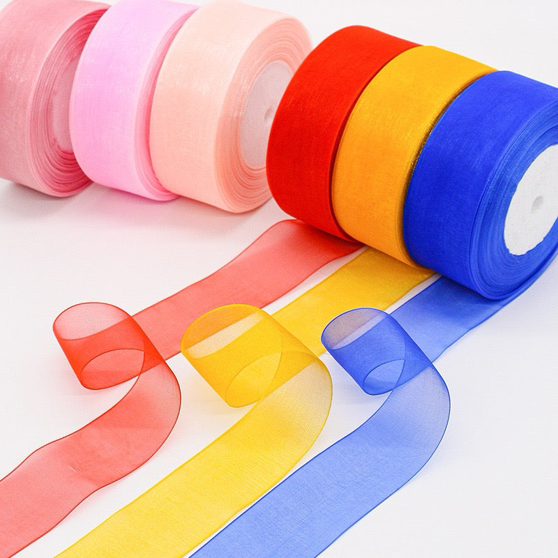 50Yards Organza Ribbon Gift Wrapping Bouquet Ribbon