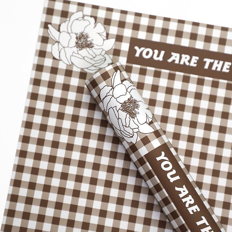 20pcs Small Grid Wrappers Bouquet Wrapping Materials (Waterproof)