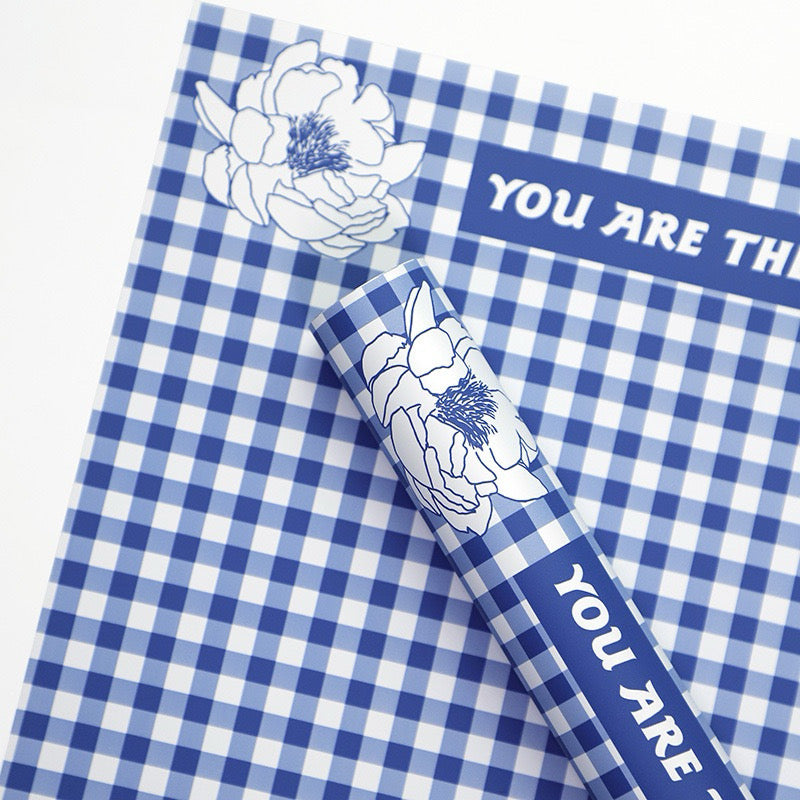20pcs Small Grid Wrappers Bouquet Wrapping Materials (Waterproof)