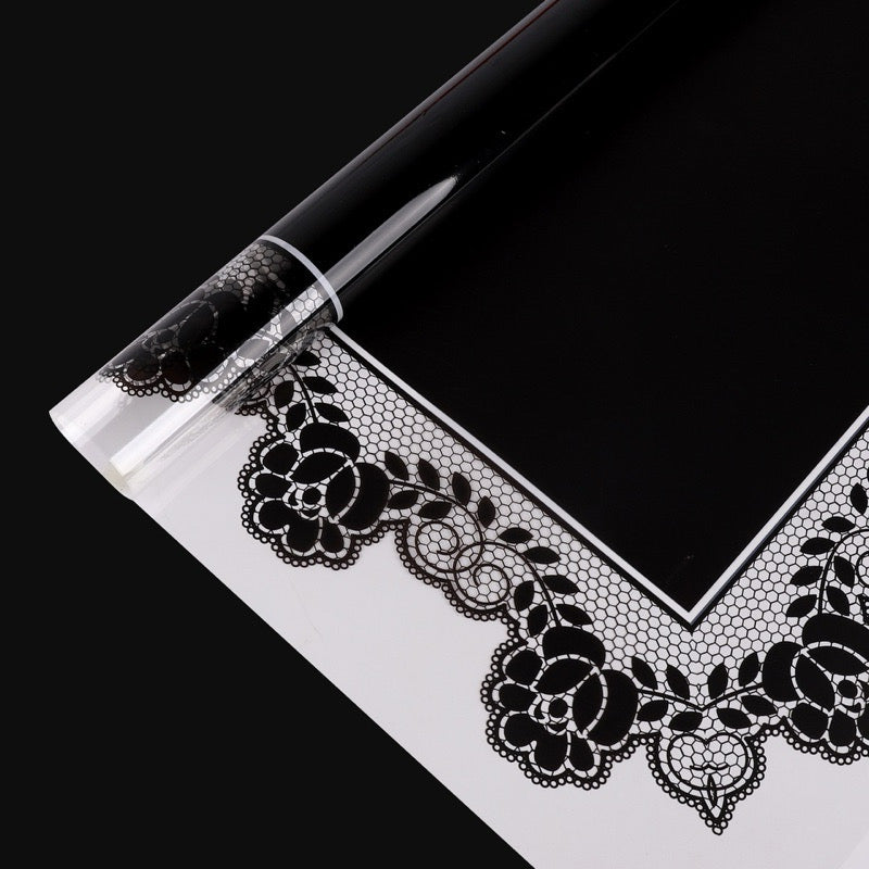 20pcs See Through Lace Border Wrappers Bouquet Wrapping Material (Waterproof)