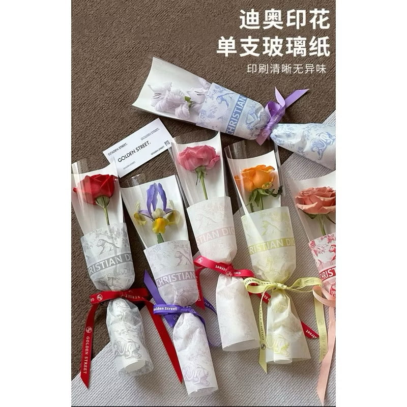 20pcs Single Stem DIOR Wrappers Bouquet Wrapping Paper