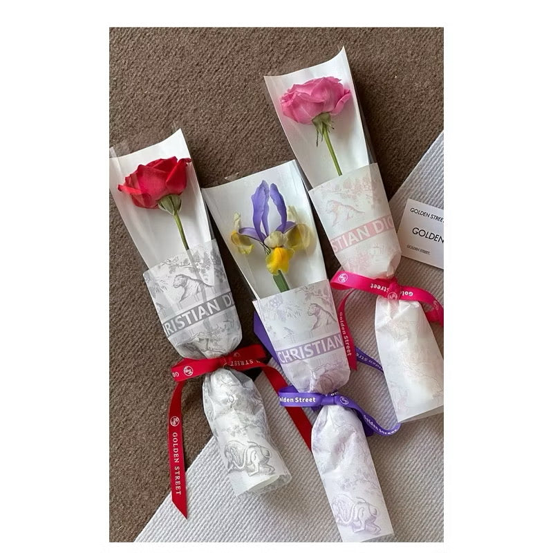 20pcs Single Stem DIOR Wrappers Bouquet Wrapping Paper