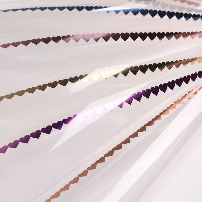 20pcs Heart Transparent Colored Lining Wrappers Bouquet Wrapping Material (Waterproof)